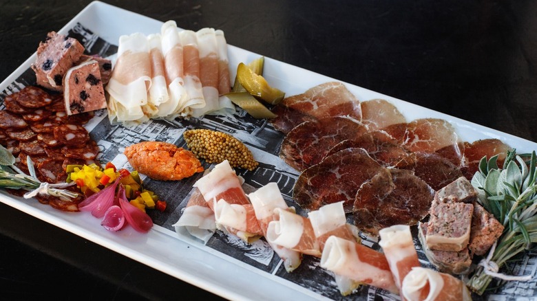 A charcuterie platter at Gwen