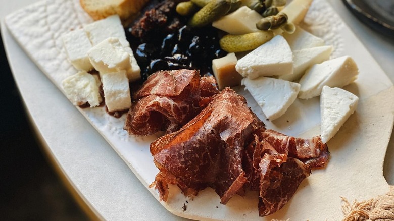 A charcuterie board at Krasi