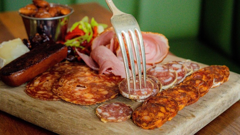 A charcuterie board at Olympia Provisions