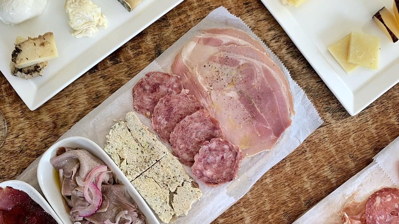Charcuterie and cheeses at Vinoteca Poscol