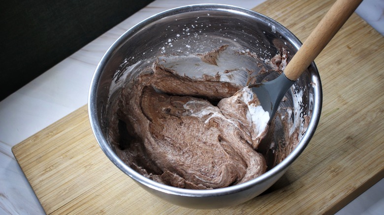 bowl of chocolate whipped cream