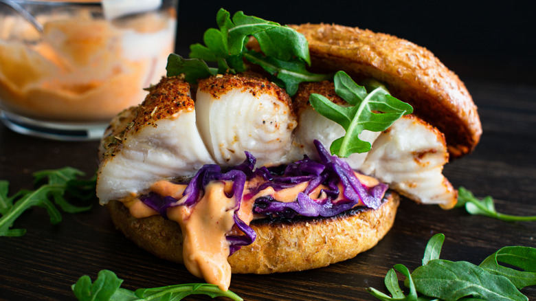 Blackened fish sandwich