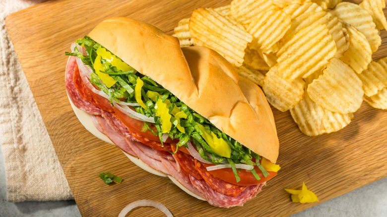 Italian sub with chips
