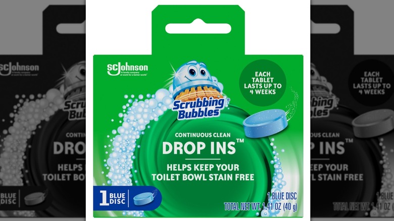 Scrubbing Bubbles Drop-Ins Toilet Cleaning Tablets on white background