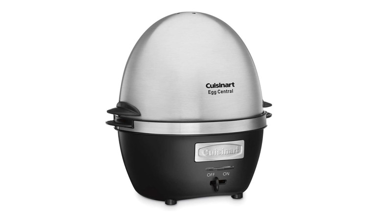 electric egg cooker with white background
