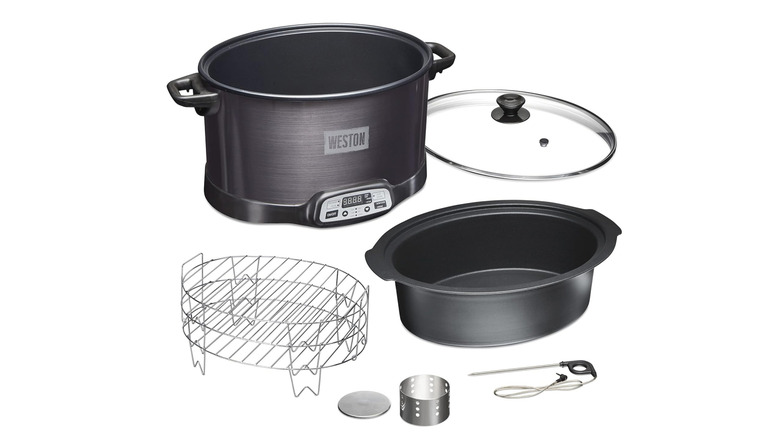 components of smoker and slow cooker spread out