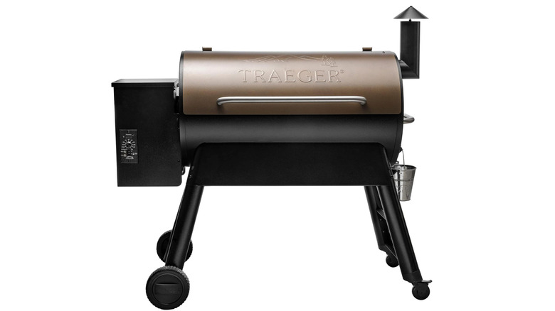 closed smoker with bronze lid