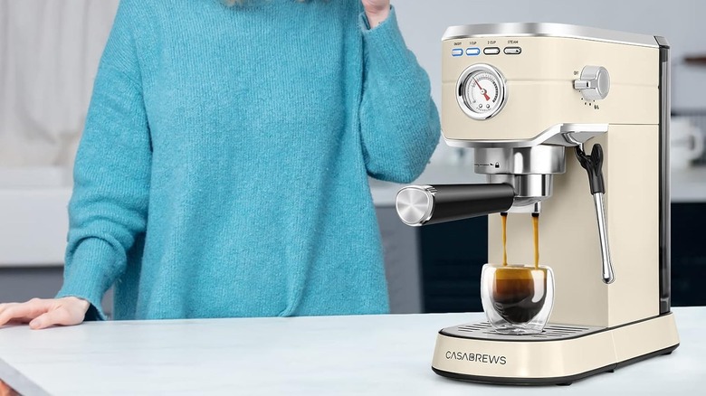 Casabrews CM5418™ ﻿Espresso Machine on kitchen counter
