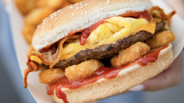 Carl's Jr. breakfast burger