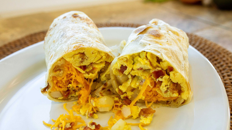 A Breakfast Burrito at Roberto's Taco Shop