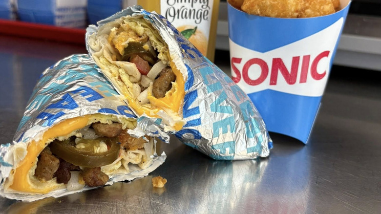 A SuperSonic Breakfast Burrito at Sonic