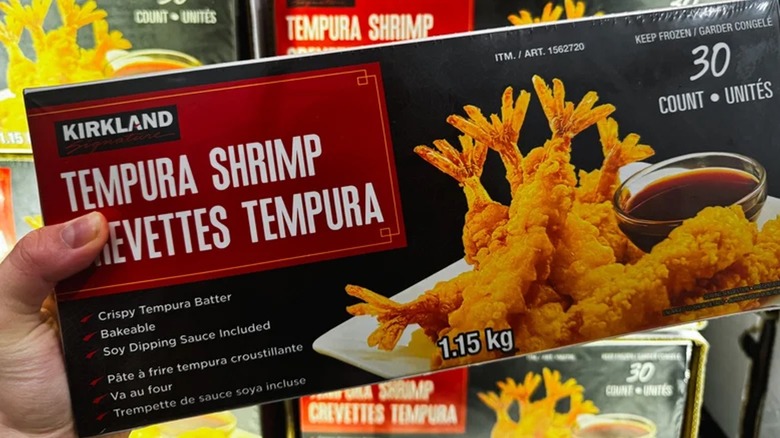 Box of Kirkland Tempura Shrimp