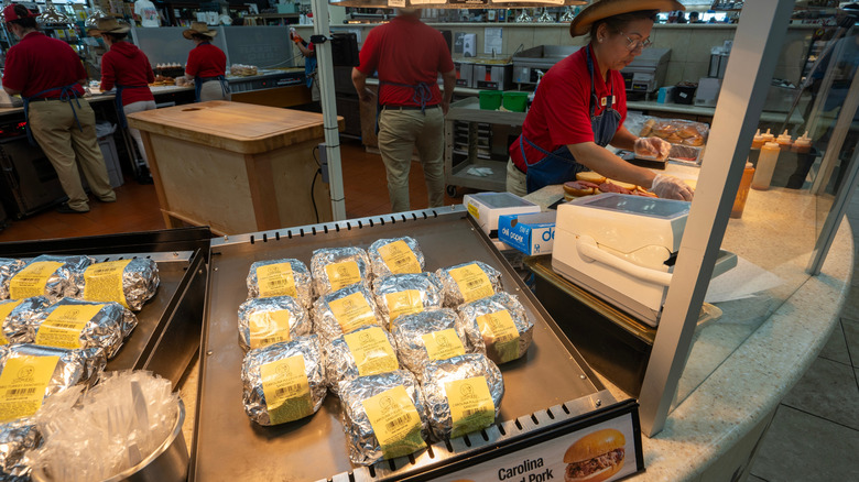 Carolina pulled pork sandwiches at Buc-ee's