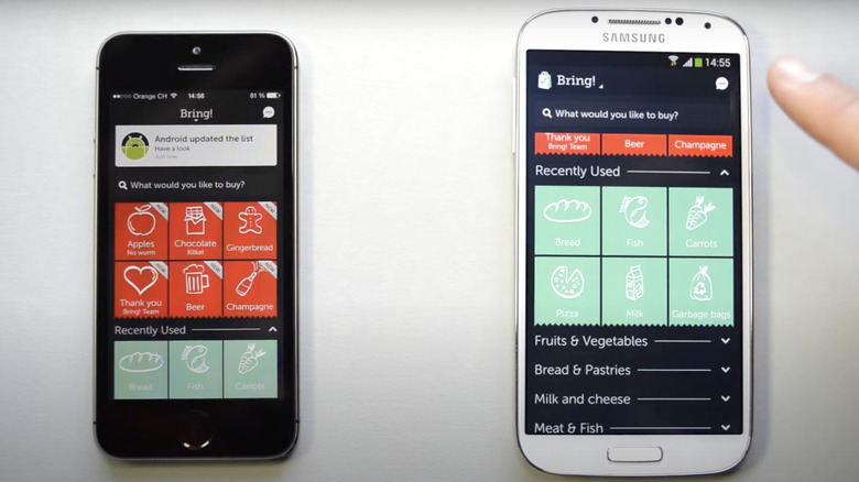 Bring! app interface