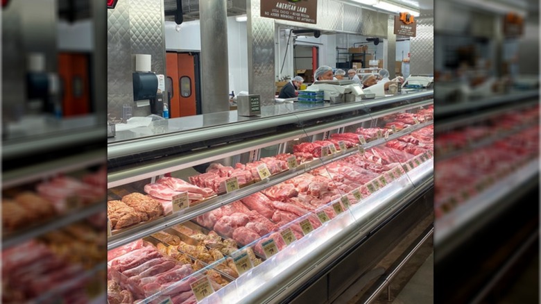 Central Market meat department in March 2020