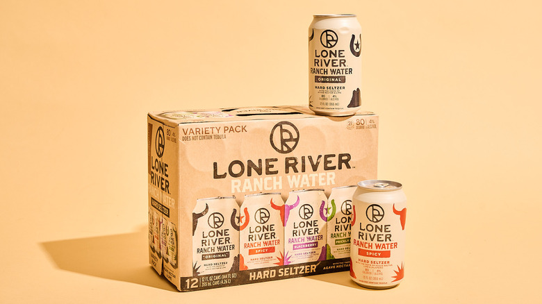 Lone River box on a table