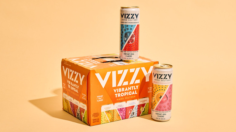 vizzy seltzer box on a table