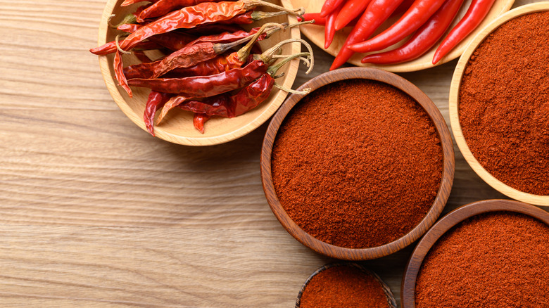 Ground and whole fresh and dried cayenne pepper