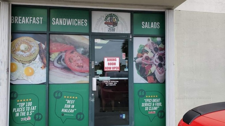 Entrance to Franky's Deli Warehouse