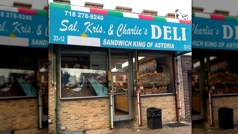 Exterior of Sal, Kris, & Charlie's Deli in Astoria