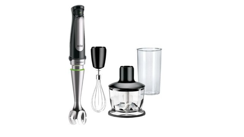 braun hand blender kit on white background
