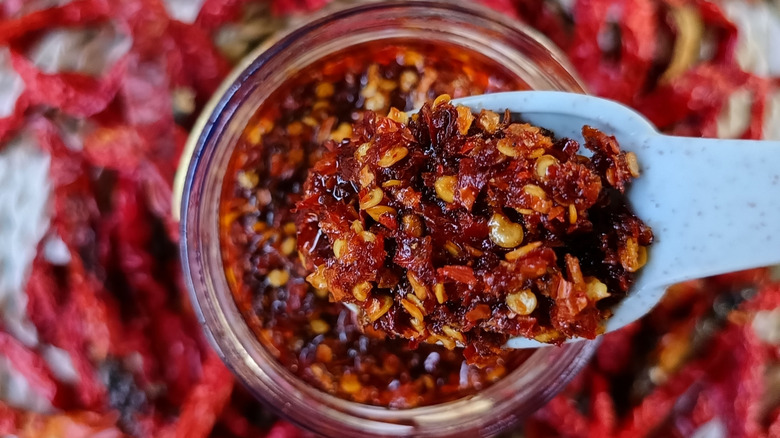 Jar of chili crisp