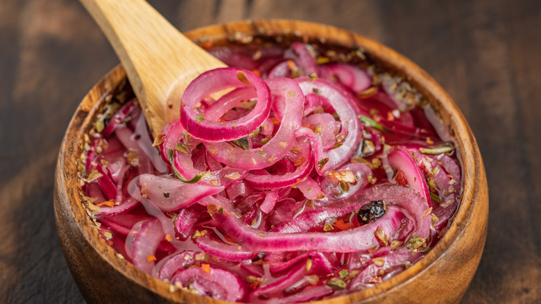 Pickled red onions