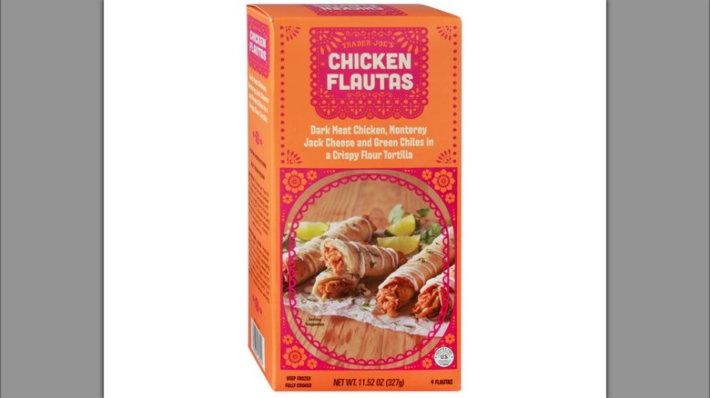 Box of Trader Joe's Chicken Flautas.