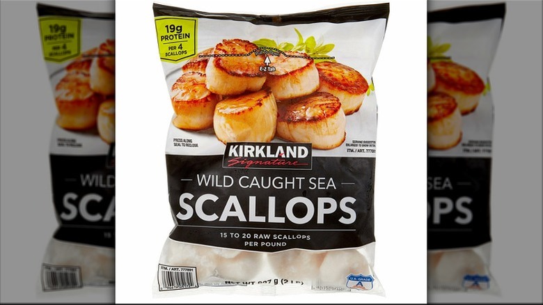 Package of Kirkland Signature Raw Sea Scallops