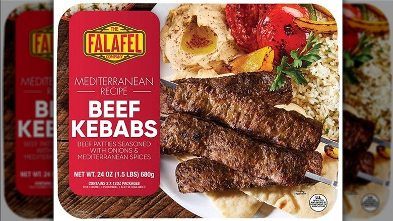 Package of The Falafel Company Beef Kebabs