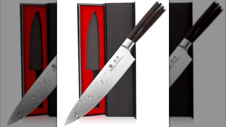Imarku 8-inch chef knife against a white background