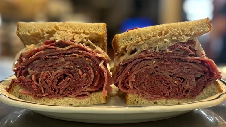 A corned beef sandwich at 2nd Ave Deli in New York City