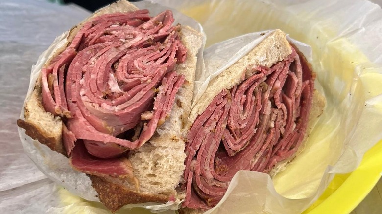 A deli sandwich at Josh's Deli in Surfside