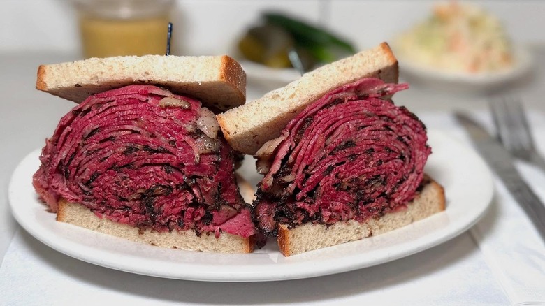 A pastrami sandwich at Liebman's Kosher Deli in the Bronx