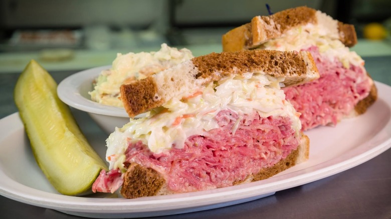 A deli sandwich at The Bagel Deli & Restaurant in Denver
