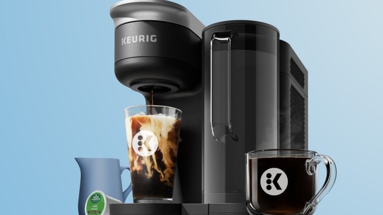 The K-Brew + Chill brewing an iced coffee