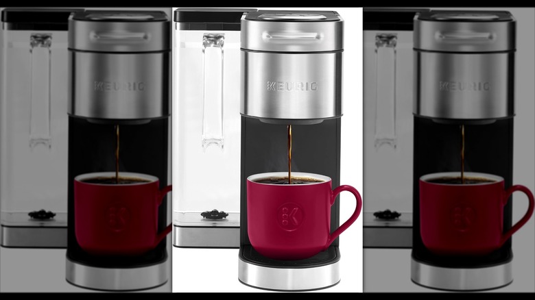 The K-Supreme Plus brewing a cup of coffee