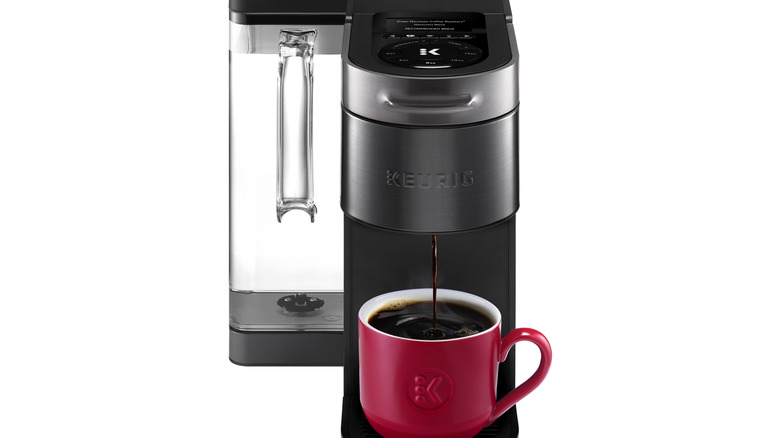 A cup of coffee in a K-Supreme Plus Smart
