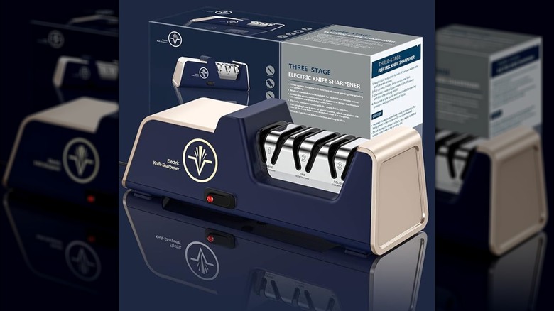 The Vidome electric knife sharpener system