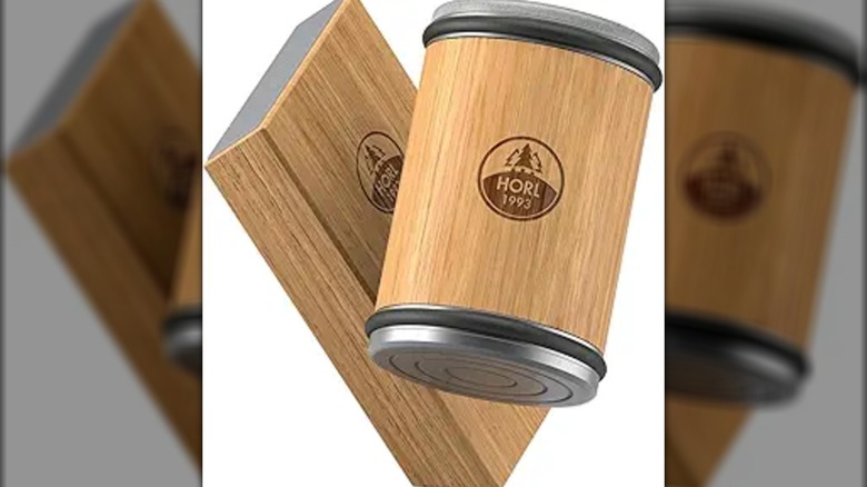 The Horl knife sharpener system in oak