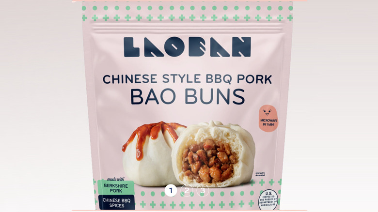 A package of Laoban BBQ Pork Bao Buns