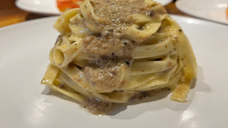 Black truffle pasta at Pasta Sisters
