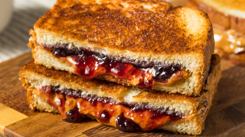 Fried Peanut Butter and Jelly Sandwich Ready to Eat