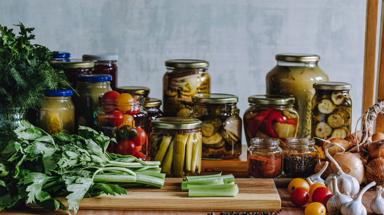 Pickles made with a variety of vegetables