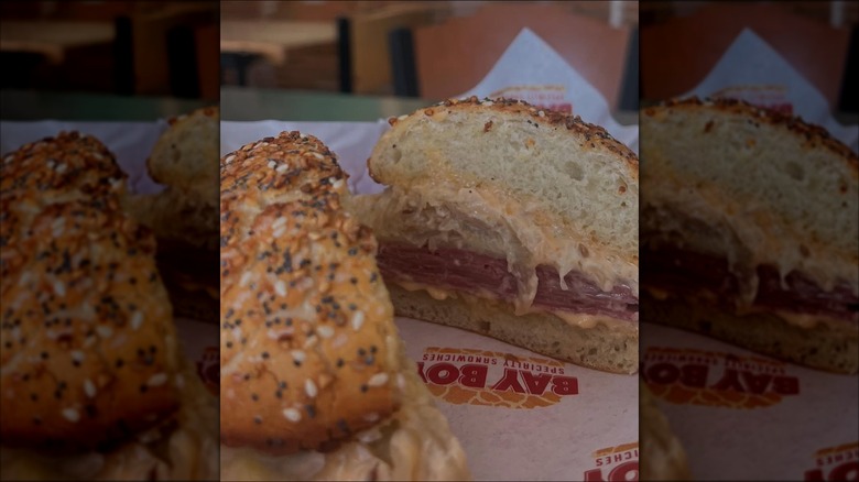 Sandwich on everything Dutch crunch bread