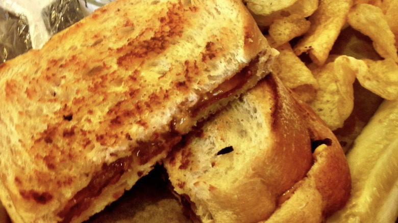 Chips and a sandwich