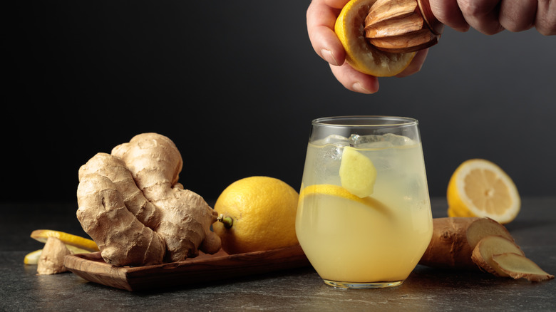 Cocktail with ginger