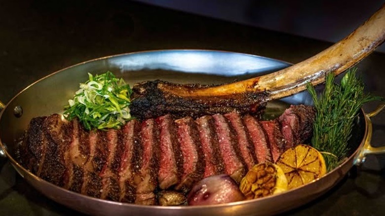 Tomahawk steak at Alexander's Steakhouse