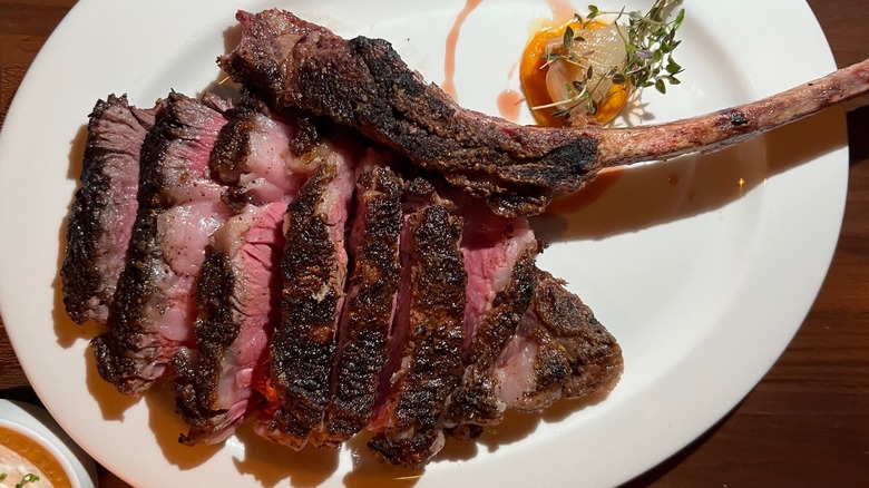 Tomahawk steak at The Arthur J