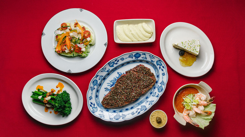 Steak and other dishes from Dear John's Bar
